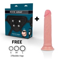 Rockarmy Harness + Liquid Silicone Dildo Premium - Realistic Pleasure