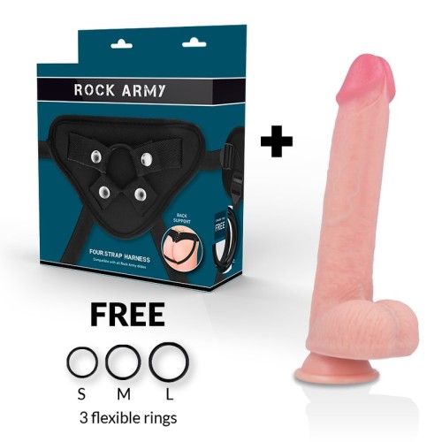 Rockarmy Harness + Liquid Silicone Dildo Kingcobra 24cm