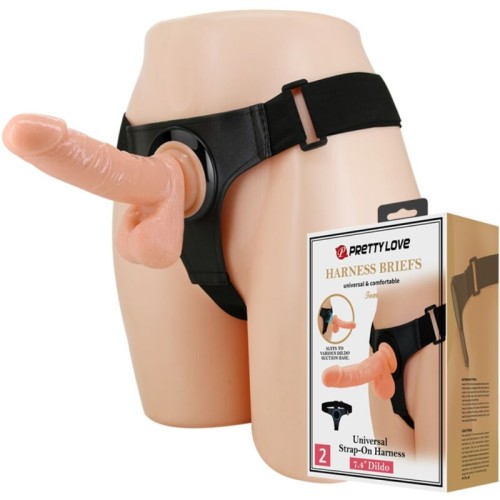 Harness Briefs with Natural Dildo