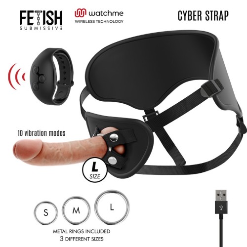 Harness with Remote Control Dildo - Fetish Cyberstrap