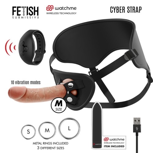 Arnés con Dildo y Bala Control Remoto Cyber Strap