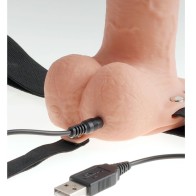 Realistic Penis Harness with Rechargeable Vibrator