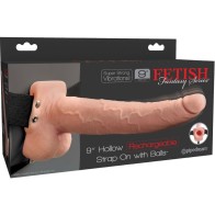Realistic Penis Harness with Rechargeable Vibrator