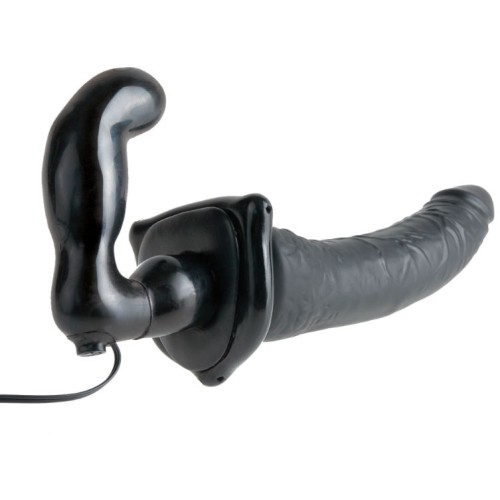 Deluxe Vibrating Strap-On Black