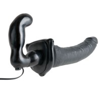 Deluxe Vibrating Strap-On Black