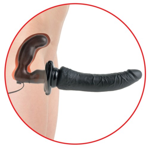Deluxe Vibrating Strap-On Black