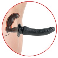 Deluxe Vibrating Strap-On Black