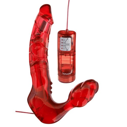 Strapless Double Penetration Harness with Vibrator