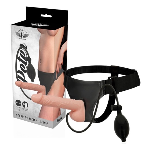 Peter Harness with Inflatable Cock 18 cm