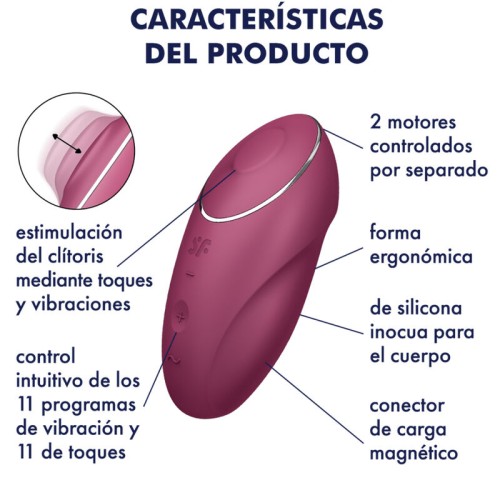 Satisfyer Tap & Climax 1 Red Vibrator