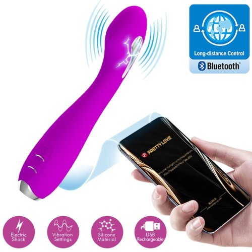 Pretty Love Hector Electric Shock App Vibrator Violet
