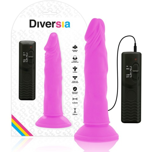 Realistic Flexible Vibrating Dildo Purple