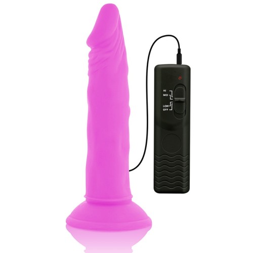 Realistic Flexible Vibrating Dildo Purple