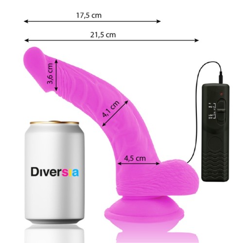 Dildo Realístico Flexible Con Vibración 21.5 Cm