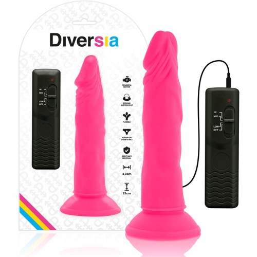 Flexible Realistic Vibrating Dildo 23cm Pink - Diversia