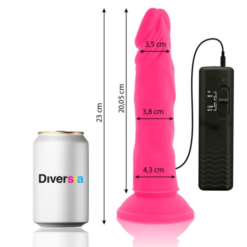 Flexible Realistic Vibrating Dildo 23cm Pink - Diversia
