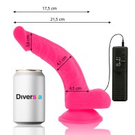 Realistic Flexible Dildo with Vibration Pink 21.5cm - Unmatched Pleasure