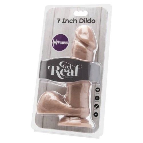 18 cm Dildo with Balls Vibrator Natural