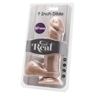 18 cm Dildo with Balls Vibrator Natural