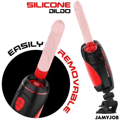 Masturbador Automático Pyston Con Dildo y Control Remoto para Placer Intenso