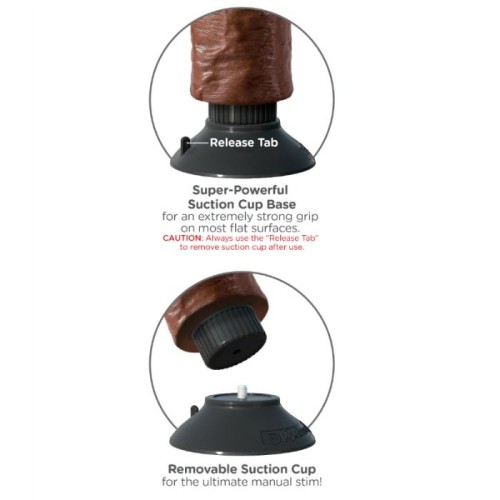 King Cock - 15.24 cm Brown Vibrating Dildo