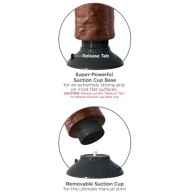 King Cock - 15.24 cm Brown Vibrating Dildo