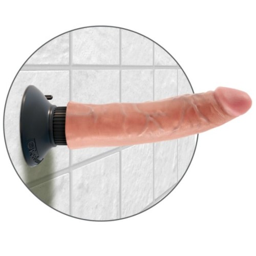 Dildo Vibrador Natural 17.78 Cm con Ventosa