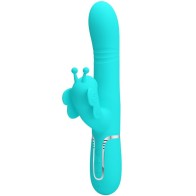 Pretty Love Rabbit Multifunction Vibrator Aqua Green
