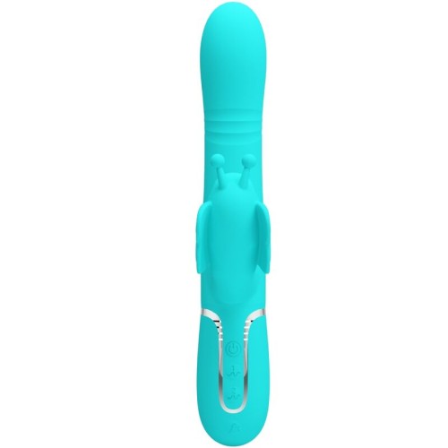 Pretty Love Rabbit Multifunction Vibrator Aqua Green
