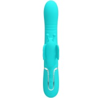 Pretty Love Rabbit Multifunction Vibrator Aqua Green