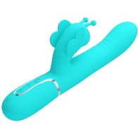 Pretty Love Rabbit Multifunction Vibrator Aqua Green