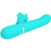 Pretty Love Rabbit Multifunction Vibrator Aqua Green