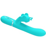 Pretty Love Rabbit Multifunction Vibrator Aqua Green