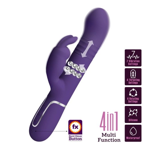 Pretty Love Coale 4 in 1 Rabbit Vibrator Purple