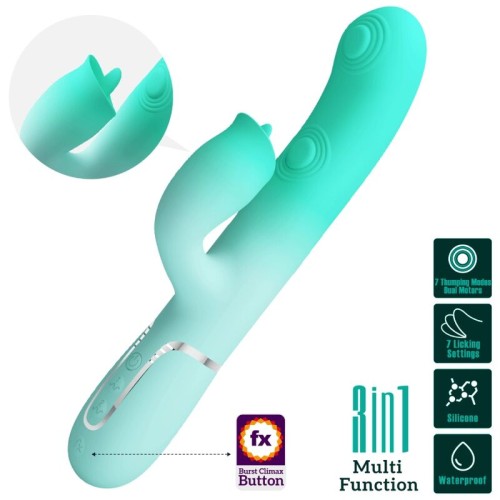 Pretty Love Gigi Rabbit Vibrator Aqua Green