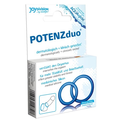 Blue Penis Rings - Size M - Enhanced Pleasure