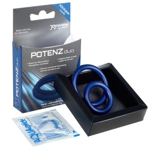 Blue Penis Rings - Size M - Enhanced Pleasure