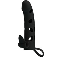 Pretty Love Vibrating Silicone Sleeve 6 Inch