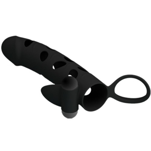 Pretty Love Vibrating Silicone Sleeve 6 Inch