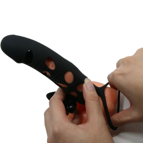Pretty Love Vibrating Silicone Sleeve 6 Inch