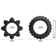 Flowering Silicone Ring Set for Enhanced Pleasure