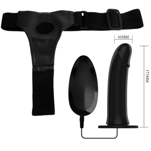 Pretty Love Vito Strap On with Hollow Vibrator 17.3 cm