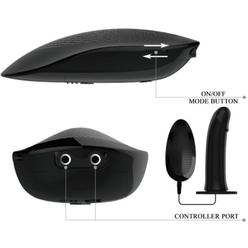 Marvin Vibrating Strap-On Dildo with Harness