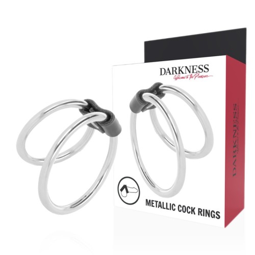 Darkness Double Metal Penis Ring for Extended Pleasure