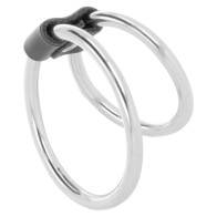 Darkness Double Metal Penis Ring for Extended Pleasure