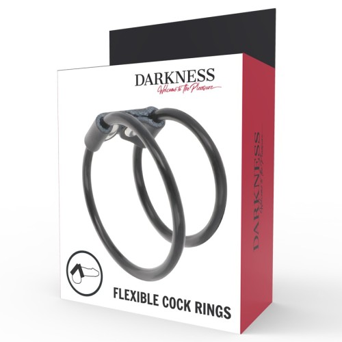 Darkness Double Flexible Ring for Men - Prolonged Pleasure