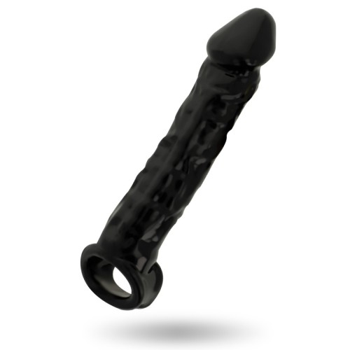 Comfortable Black Silicone Penis Extender for More Girth