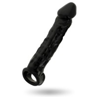 Comfortable Black Silicone Penis Extender for More Girth
