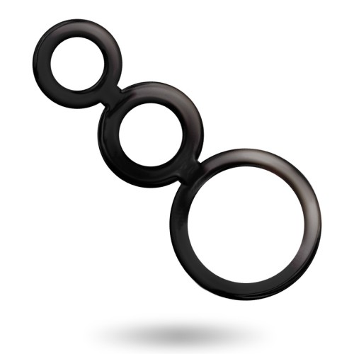 Set Anillos Pene y Testículos Ahumado para Placer Intensificado