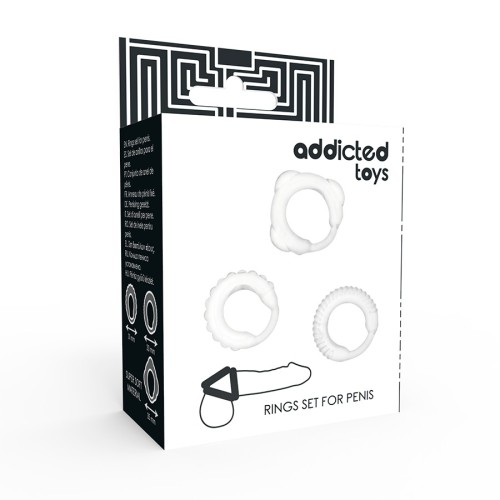 Set 3 Anillos Pene Clear
